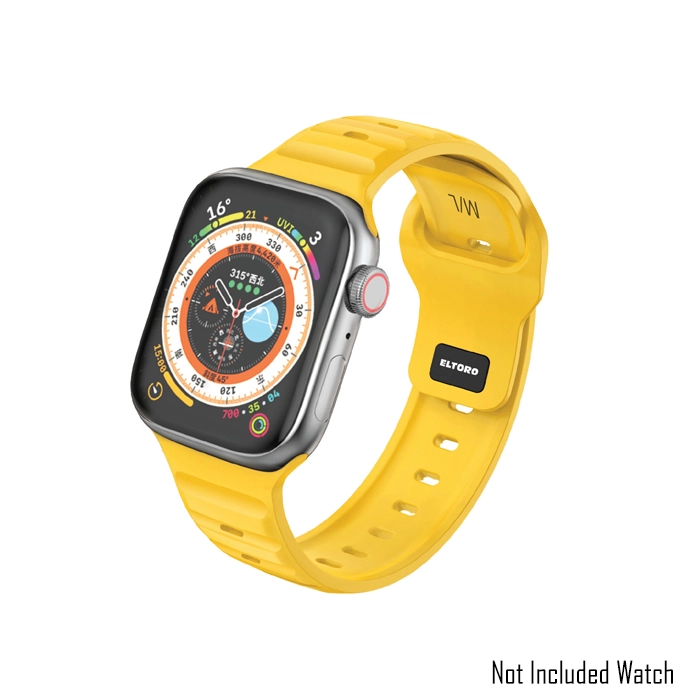 Eltoro Sport Rubber Band For Apple Watch 44/45/49mm - Yellow-0