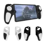 Double Colors Silicone Protective Case with non-slip For Ps Portal Handheld Game Console - White/Black-109392
