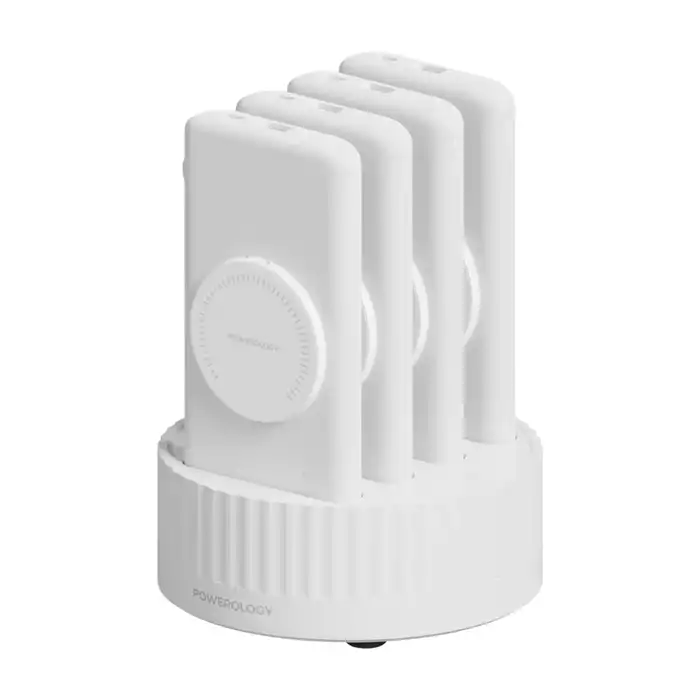 Powerology 4 In 1 Powerbank Terminal 10000 Mah, Built-in Cable - Magsafe - White-0