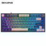 Skyloong Gk75 Wired - Blue-pink (Mechanical & Hot-swappable Knob) Gaming Keyboard (Switch Red) (English)-0