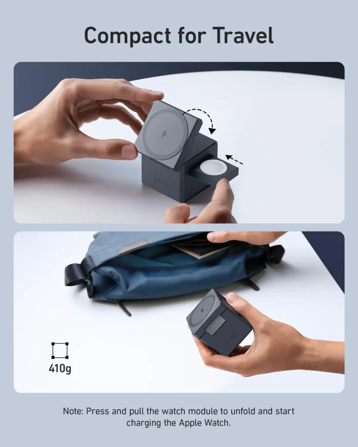 Anker 3-in-1 Cube With Magsafe - Gray-112858