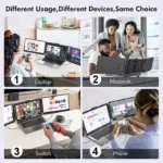 Gamvity S2 Triple Laptop Screen Extender 14" Fhd 1080p Ips Dual Portable Monitor For Laptop-114440