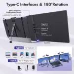 Gamvity S2 Triple Laptop Screen Extender 14" Fhd 1080p Ips Dual Portable Monitor For Laptop-114441