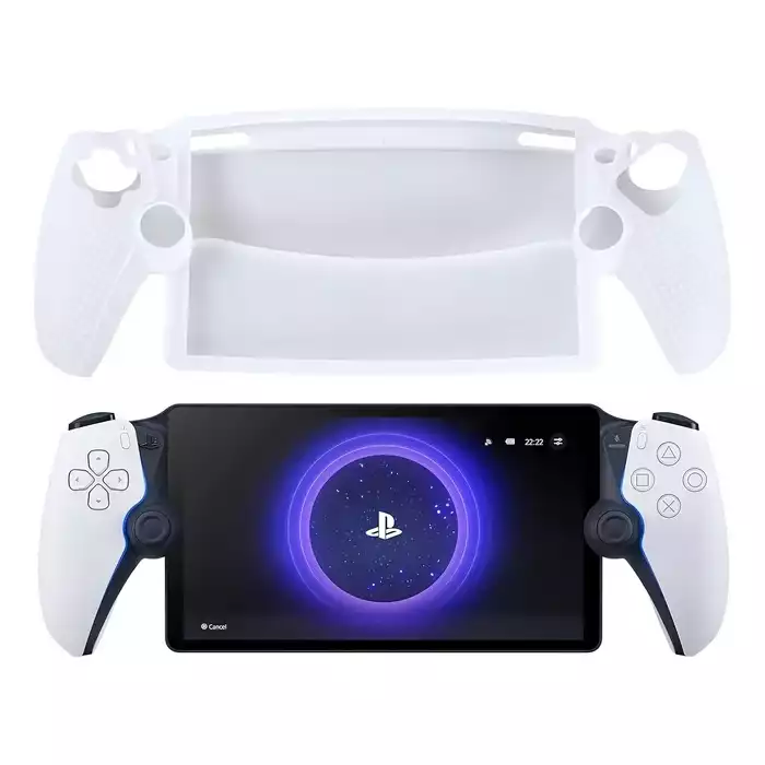 Silicone Anti-Fingerprint case For Playstation Portal - White-0