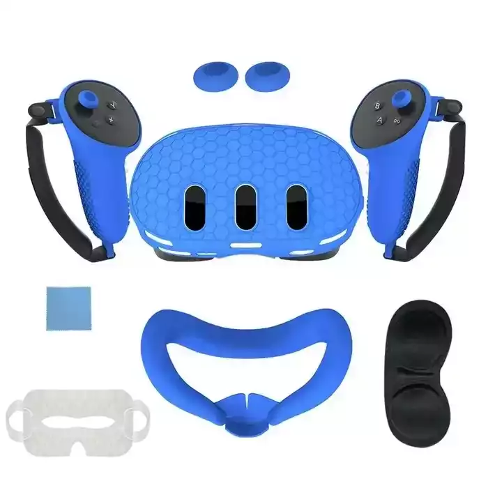 Silicone Kit For Meta Quest 3 with PP bag - Blue-0