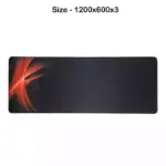 Gaming Mouse Pad - Black And Red (1200x600x3)-0