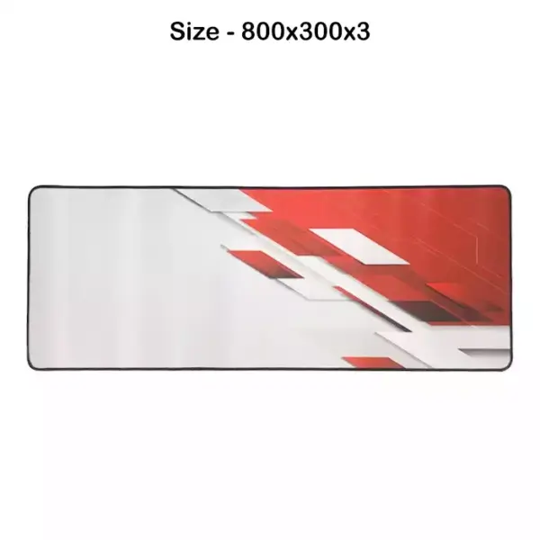 Gaming Mouse Pad - White And Red Shade (800x300x3)-0