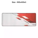 Gaming Mouse Pad - White And Red Shade (900x400x3)-0