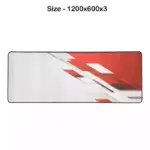 Gaming Mouse Pad - White And Red Shade (1200x600x3)-0