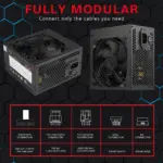 جام أون - وحدة إمداد طاقة ألعاب Spy2 ATX بقدرة 750 واط ومواصفات 80 Plus Bronze Value - أسود-115339
