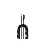 Porodo Lightning To Aux Coil Cable 1.2m - Black-0