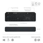 Logitech Mx Keys S Combo (3in1) Mx Master, 3s Mx Keys & Mx Palm Rest (Arabic/english) - Graphite-116548