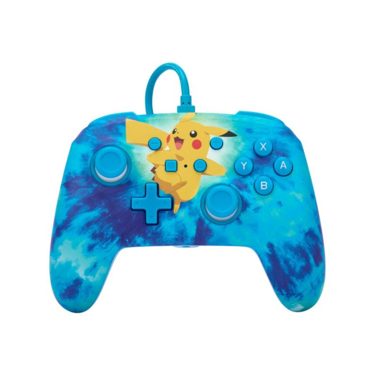 PowerA | Enhanced Wired Controller for Nintendo Switch - Tie Dye Pikachu (Blue) -0
