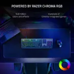 لوحة مفاتيح ألعاب رازر ديث ستوكر V2 سلكية منخفضة الارتفاع وبمفاتيح بصرية خطية حمراء منخفضة الارتفاع - 116996