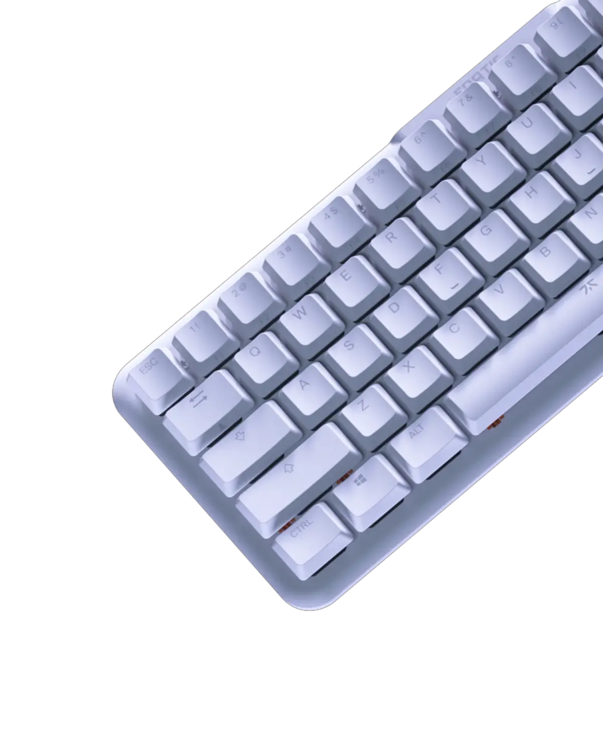 Fnatic Streak65 Lp Ultra Fast Low Profile Switches Doubleshot Pbt Key Caps 65% Compact Mechanical Keyboard - White-118408
