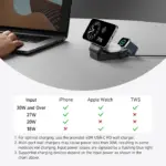 Anker Maggo Wireless Charging Station (15w Foldable 3-in-1) With Charger And Usb-c Cable-118810