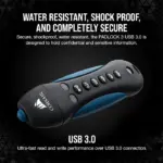 Corsair Flash Padlock 3 Secure Usb 3.0 Flash Drive - 64gb-119388