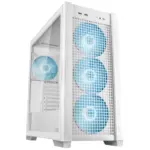 Asus Tuf Gaming Gt302 Argb Atx Mid Tower Case Left Side Tempered Glass 4x Argb Fans - White-0