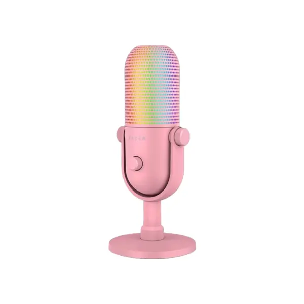 ميكروفون رازر سيرين V3 كروما RGB من نوع USB مع خاصية كتم الصوت بالنقر، ميكروفون مكثف فائق القلبية - كوارتز-0