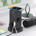 محور برج من باورولوجي مع 12 مقبس تيار متردد من نوع GaN - أسود-123531