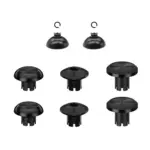Metal Joystick Cap & Joystick Base 8pcs For PS5 Edge Controller - Black-0