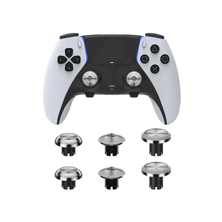 Metal Joystick Cap For Ps5 Edge Controller 6pcs - Silver-0