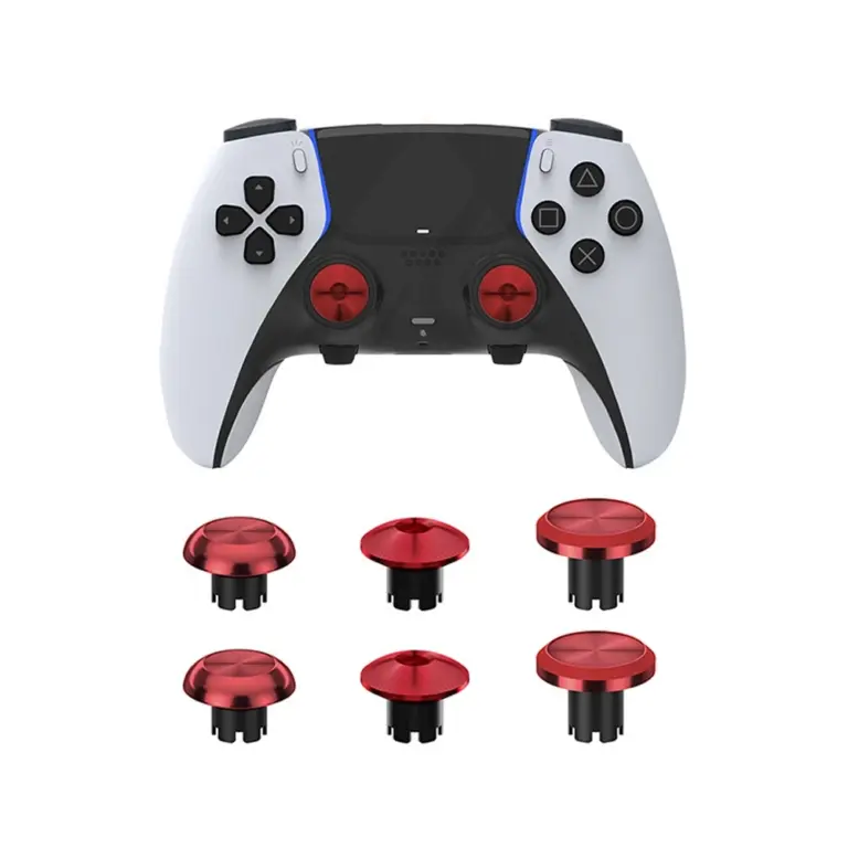 Metal Joystick Cap For Ps5 Edge Controller 6pcs - Red-0
