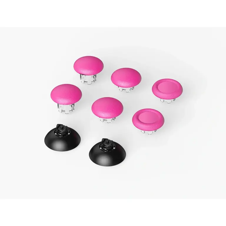 8 In 1 Plastic Joystick Cap & Joystick Base For Original Ps5 Edge Controller - Pink-0