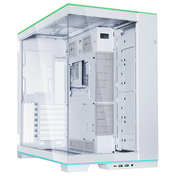 LIAN LI O11 Dynamic EVO RGB E-ATX Mid Tower Gaming PC Case - White-0