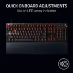 Razer Huntsman V3 Pro Esports Rgb Gaming Keyboard Analog Optical Switches Gen-2 With Magnetic Wrist Rest - Black-126795