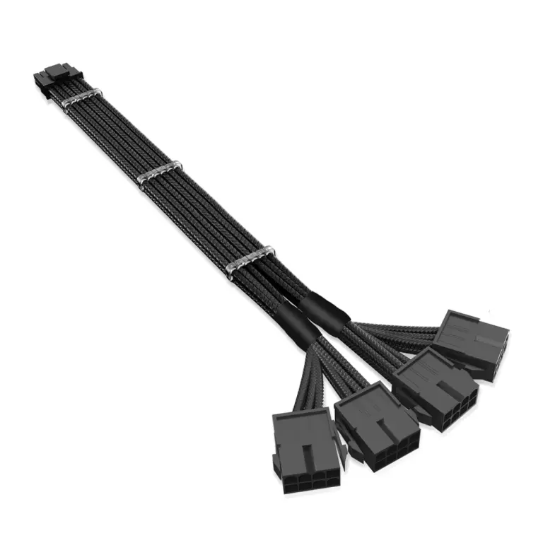 Sybechatf Rtx 4090 4080 4070ti 16(12+4) to 4x8pin Pci-e 5.0 Sleeved Extension Cable-0