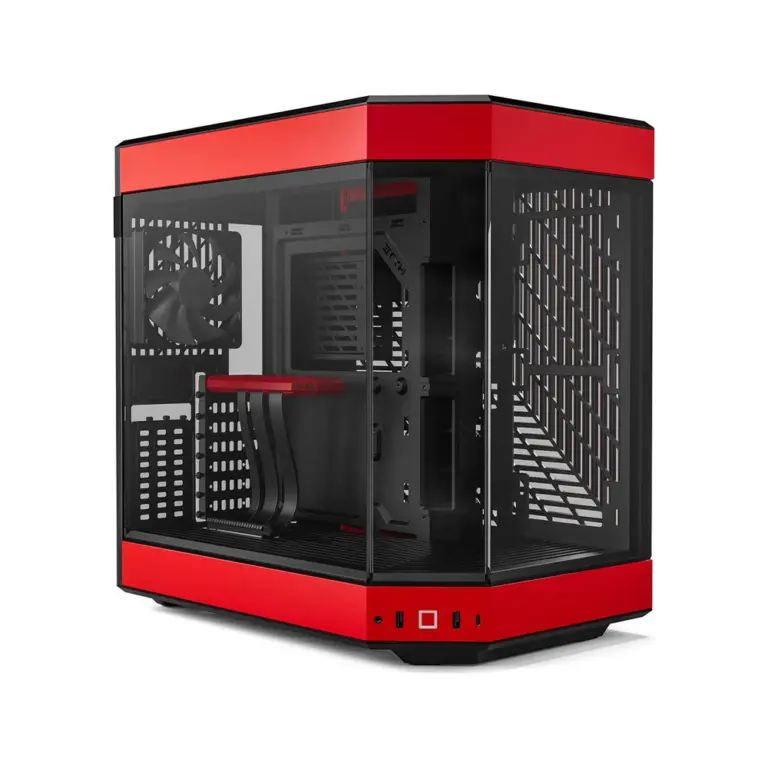 Hyte Y60 Dual Chamber Panoramic Tempered Glass Atx Modern Aesthetic Case - Red-0
