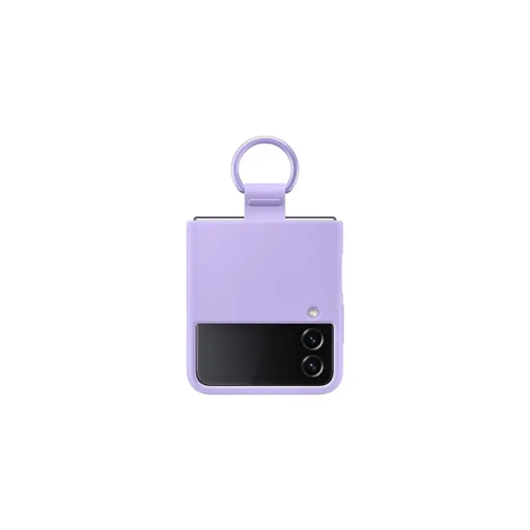 Samsung Galaxy Z Flip4 Silicone Cover with Ring Lavender-0