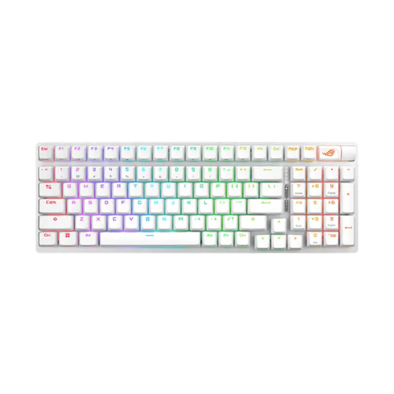 Asus Rog Strix X902 Scope Ii 96 Rx Wireless - Rgb Optical Mechanical Gaming Keyboard Arabic - White -0