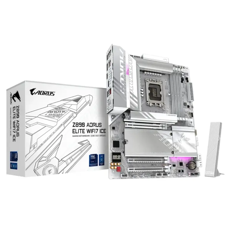 Gigabyte Z890 Aorus Elite Wi-fi 7 Ice Lga 1851 Atx Motherboard - White-0