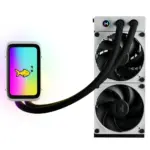 Hyte Thicc Q60 240mm 5" Ips 720p Display And 42 Pixel Qrgb Array Aio Liquid Cooler - Black-129293