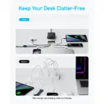 Anker 6ports Multi Device Fast Charger 112w - Black-129670