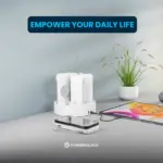 Powerology 8 In 1 Station 10000mah Pd 120w Qc Wireless Power Bank - White-131484