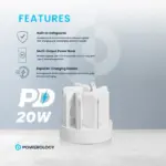 Powerology 8 In 1 Station 10000mah Pd 120w Qc Wireless Power Bank - White-131486