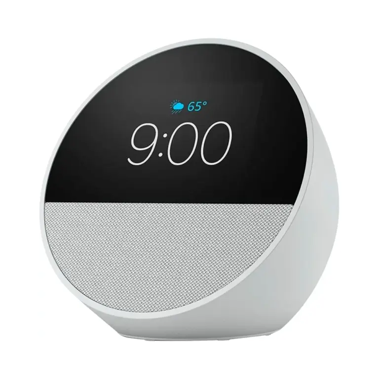 Amazon Echo Spot Smart Alarm Clock 2024 Edition - Glacier White-0
