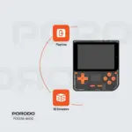 Porodo Gaming Retro Arcade Gaming Console - Black/orange-130564
