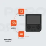 Porodo Gaming Retro Arcade Gaming Console - Black-130576