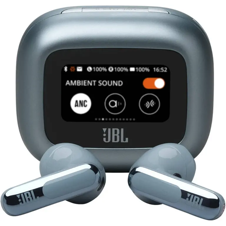 Jbl Live Flex 3 True Wireless Noise Cancelling Earbuds With Display - Blue-0