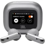 Jbl Live Flex 3 True Wireless Noise Cancelling Earbuds With Display - Silver-0
