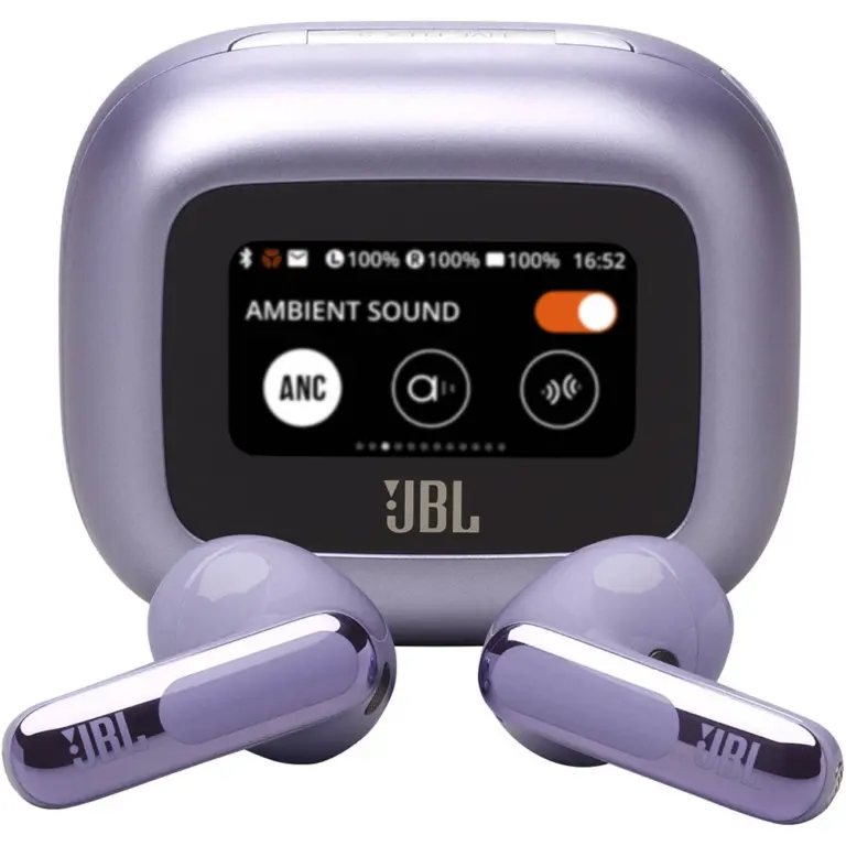 Jbl Live Flex 3 True Wireless Noise Cancelling Earbuds With Display - Purple-0