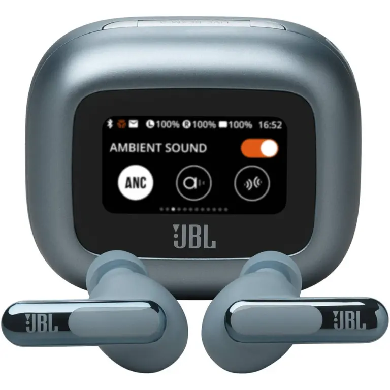 Jbl Live Beam 3 Noise Cancelling True Wireless Earbuds With Display - Blue-0
