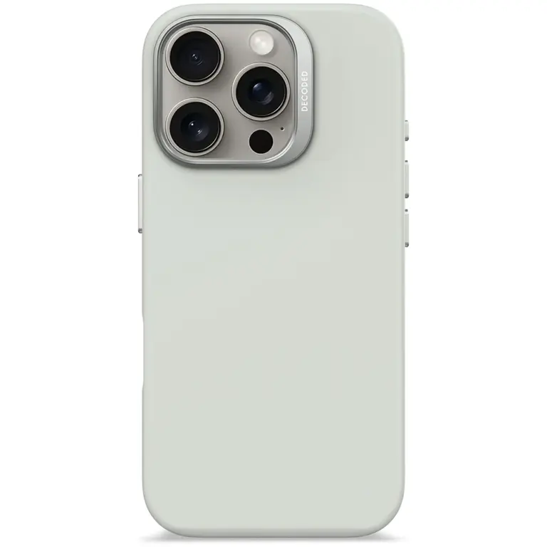 Decoded Silicone Antimicrobial Case For Iphone 16 Pro - Stone Grey-0