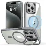 Esr Iphone 16 Pro Max Classic Hybrid Case With Stash Stand - Clear Grey-0