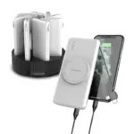 Powerology 8 In 1 Station 10000mah Pd 120w Qc Wireless Power Bank - White-131483