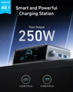 محطة شحن أنكر برايم بقوة 250W و 6 منافذ بتقنية GaN - فضي-133892